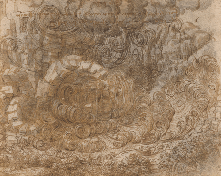 Leonardo da Vinci, A Deluge, ca. 1517-1518. Royal Collection Trust, London